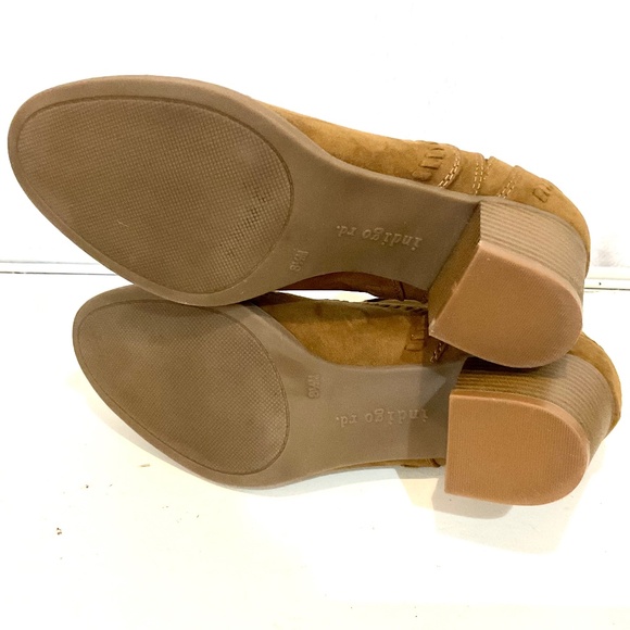INDIGO RD CHESTNUT FAUX SUEDE WESTERN COWGIRL SLIP ON ANKLE BOOT SZ 8.5M - Picture 12 of 12